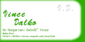 vince dalko business card